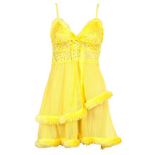 Women Double-layer Sleepwear Nightgown G-string Sexy Feminine Nightie Sexy Lace Casual Ladies Sleepwear Nightdress SM6