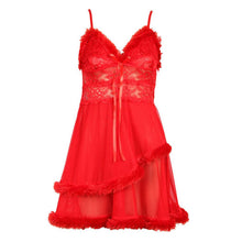 Women Double-layer Sleepwear Nightgown G-string Sexy Feminine Nightie Sexy Lace Casual Ladies Sleepwear Nightdress SM6