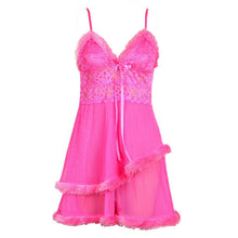 Women Double-layer Sleepwear Nightgown G-string Sexy Feminine Nightie Sexy Lace Casual Ladies Sleepwear Nightdress SM6