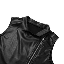 Women Faux Leather Vest Soft PU Lady Tatical Leather Motorcycle Vest Turn-down Collar Pocket Zip Colete WaistCoat Biker SM6