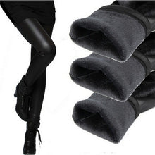 Women Faux Leather Fleece Legging Women Leggings Velvet Thicken Fur Warm Fitness Pant SM6