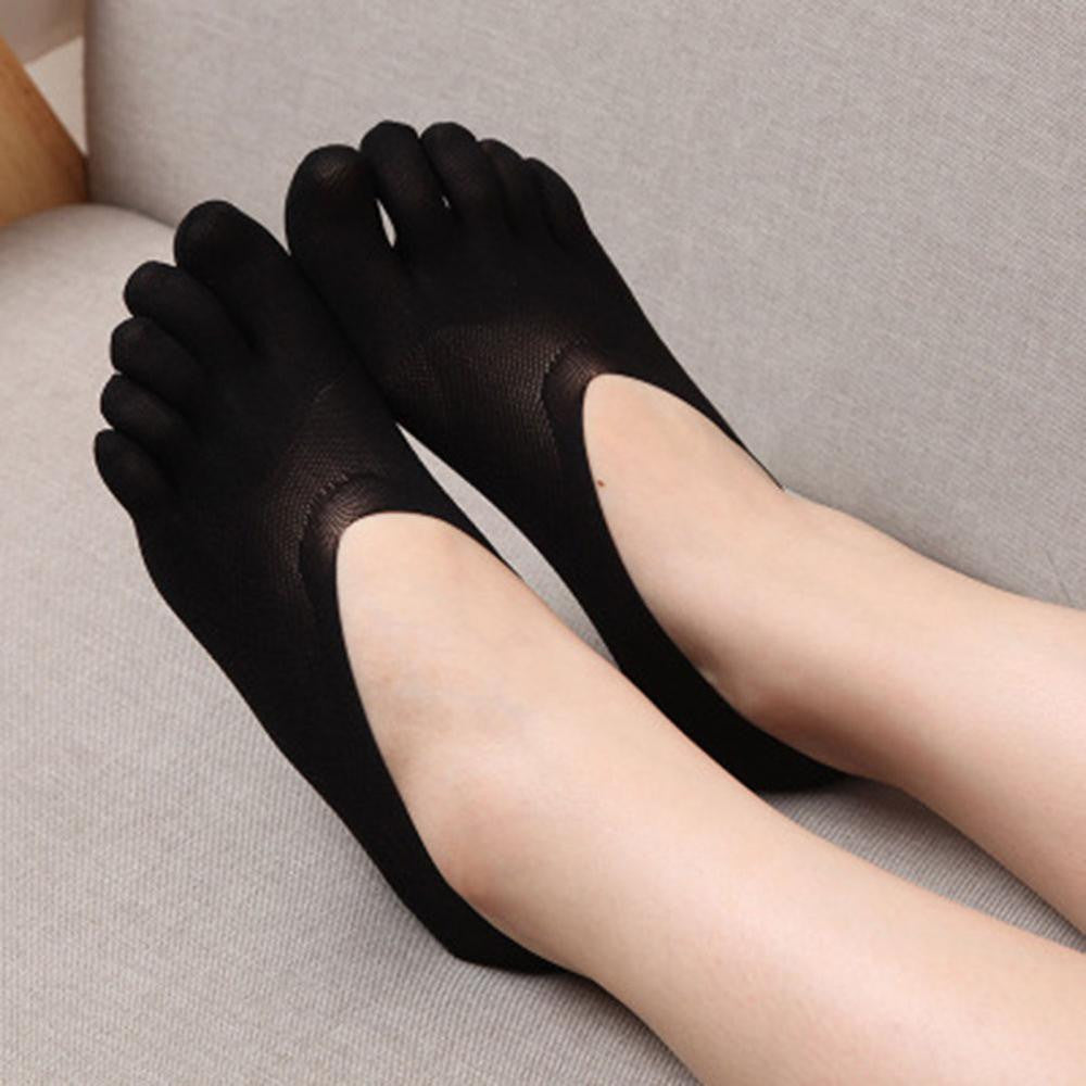Women Low Cut Five Finger Toe Socks Invisible Socks Sock Slippers Shallow Mouth Sock Solid Color Lace Antiskid SM6