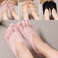 Women Low Cut Five Finger Toe Socks Invisible Socks Sock Slippers Shallow Mouth Sock Solid Color Lace Antiskid SM6