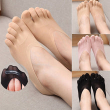 Women Low Cut Five Finger Toe Socks Invisible Socks Sock Slippers Shallow Mouth Sock Solid Color Lace Antiskid SM6