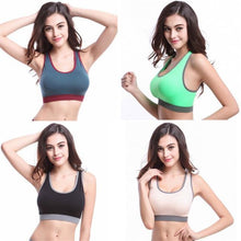 Women Fitness Stretch Workout Tank Tops Bras Racerback Padded S BraSM6