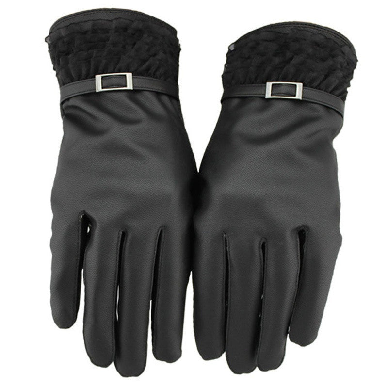 Women Full Finger PU Touch Screen Gloves Smartphone Tablet Mittens 4 Patterns PY6 SM6