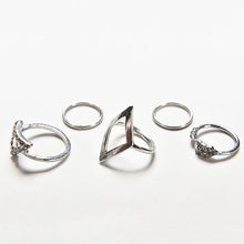 Women Geometry Anchor Stacking Finger Knuckle Middle Finger Rings Set Women Jewelry Silver Gold Colors 5pc Punk Rings SM6