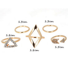 Women Geometry Anchor Stacking Finger Knuckle Middle Finger Rings Set Women Jewelry Silver Gold Colors 5pc Punk Rings SM6