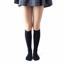 Women Girl College Stretch Knee Embroidery Crew Cotton Socks P1 SM6