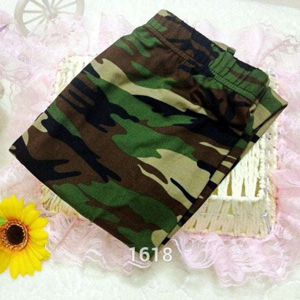Women Girl Slim Camo Army Camouflage Skinny Pencil Pants Leggings SM6
