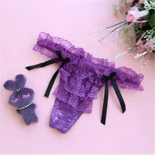 Women Girls Sexy Lace Reffuled Briefs Bow Underwear Panties Thongs G-stringsSM6