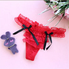 Women Girls Sexy Lace Reffuled Briefs Bow Underwear Panties Thongs G-stringsSM6