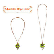 Women Green Bodhi Leaf Long Sweater Necklace Vintage Bead Pendants Bohemia Long Rope Chain Long Sweater Chain Ladies Jewelry SM6