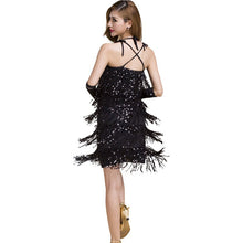 Women Halter Neck Fringed Latin Dance Skirt Sexy Performances Adult Dancing Dress New Y46SM6