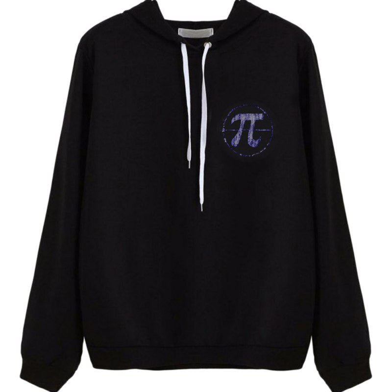 Women Hoodies Sweatshirts Hand Print Long Sleeve Casual All-match Solid Leisure Hooded Hoodie Loose Tops Plus Size SM6