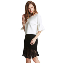 Women Knitted Sweater Batwing Flare Butterfly Sleeves Cropped Women Tops O Neck Casual Crop Top Pullover WhitePinkBlue SM6