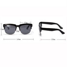Women Men Half Rim Sunglasses UV 400 Plastic Frame Square Shades Oversized EyewearSM6