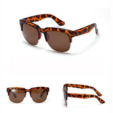 Women Men Half Rim Sunglasses UV 400 Plastic Frame Square Shades Oversized EyewearSM6