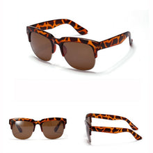 Women Men Half Rim Sunglasses UV 400 Plastic Frame Square Shades Oversized EyewearSM6