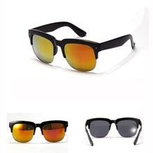 Women Men Half Rim Sunglasses UV 400 Plastic Frame Square Shades Oversized EyewearSM6