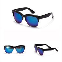 Women Men Half Rim Sunglasses UV 400 Plastic Frame Square Shades Oversized EyewearSM6
