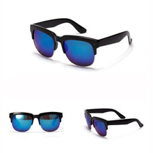 Women Men Half Rim Sunglasses UV 400 Plastic Frame Square Shades Oversized EyewearSM6