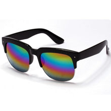 Women Men Half Rim Sunglasses UV 400 Plastic Frame Square Shades Oversized EyewearSM6