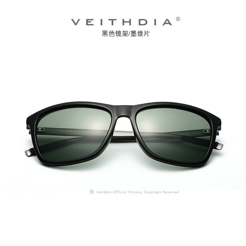 Women Men Retro AluminumTR90 Sunglasses Polarized Sun Glasses Eyewear for VEITHDIA Brand Designer Lunette De Soleil SM6