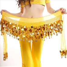 Women New Belly Dance Costume Hip Scarf Wrap Sequins Belt 58 Coins Chiffon SkirtSM6