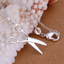 Women Pendant Necklaces Silver Plated 18in Scissors Shaped Necklaces Women Jewelry  SM6