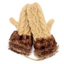Women Ragwool Rag Wool Gloves Hang Neck Mittens Knitted Warm Fur Glove 11 Colors P6Y SM6