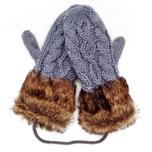 Women Ragwool Rag Wool Gloves Hang Neck Mittens Knitted Warm Fur Glove 11 Colors P6Y SM6