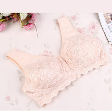 Women Sexy Lace Embroidery Lace Sheer Unpadded Bra Wire Free Push Up Bra 34-42B Y46 P18 SM6