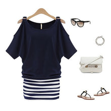 Women Sexy Striped Bodycon Casual Cocktail Party Mini Dress DressesSM6