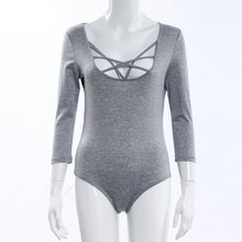 Women Sexy White Lace Up One Piece Bodysuit Bodycon Jumpsuit Overalls For Women Rompers Party Slim Jumpsuit Gray Black White SM6