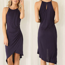 Women Sling Bodycon Dress Casual O-Neck Clothing Sexy Solid Tank Dresses SM6