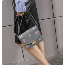 Women Small Crossbody Shoulder Bag PU Leather Print Messenger Bags Studded Flap Front Adjustable Strap Girls Casual Mini Handbag SM6