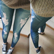 Women Stretchy Skinny Jeggings Vintage Distressed Tights Denim Jeans Slim Pants SM6