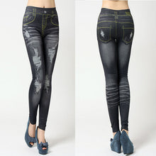 Women Stretchy Skinny Jeggings Vintage Distressed Tights Denim Jeans Slim Pants SM6