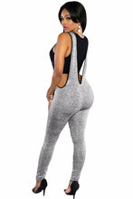 Suits  RedGrey Plunging V Back Letter Print Sleeveless Bodycon  Jumpsuit Long Romper Combinaison Femme SM6