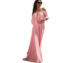 Women Beach Dresses Boho Evening Party Off Shoulder Long Maxi Dress Vestidos SM6
