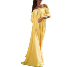Women Beach Dresses Boho Evening Party Off Shoulder Long Maxi Dress Vestidos SM6