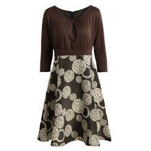 Women Dress Plus Size Clothing Geometric Print Robe Retro Swing Casual Vintage Rockabilly Dresses Vestidos M-XXXL SM6