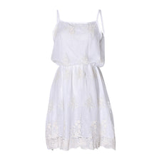 Women Dress White Lace Sleeveless Casual Mini Dress SM6