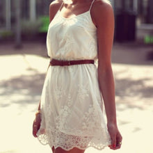 Women Dress White Lace Sleeveless Casual Mini Dress SM6