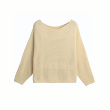 Women Sweaters And Pullovers Knitted Solid Long Batwing Sleeve Loose Warm Pullover Tops Knitwear Beige Pull  SM6