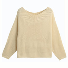 Women Sweaters And Pullovers Knitted Solid Long Batwing Sleeve Loose Warm Pullover Tops Knitwear Beige Pull  SM6