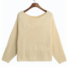 Women Sweaters And Pullovers Knitted Solid Long Batwing Sleeve Loose Warm Pullover Tops Knitwear Beige Pull  SM6