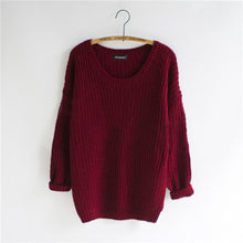 Women Warm Casual Round Neck Long Sleeve Knitted Sweater Loose Knitwear Pullovers SM6