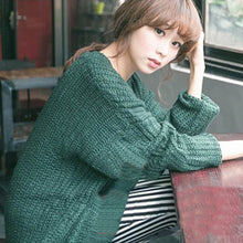 Women Warm Casual Round Neck Long Sleeve Knitted Sweater Loose Knitwear Pullovers SM6